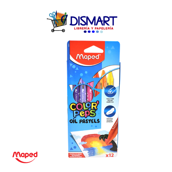 Crayon Pastel Graso Oil 12c Maped