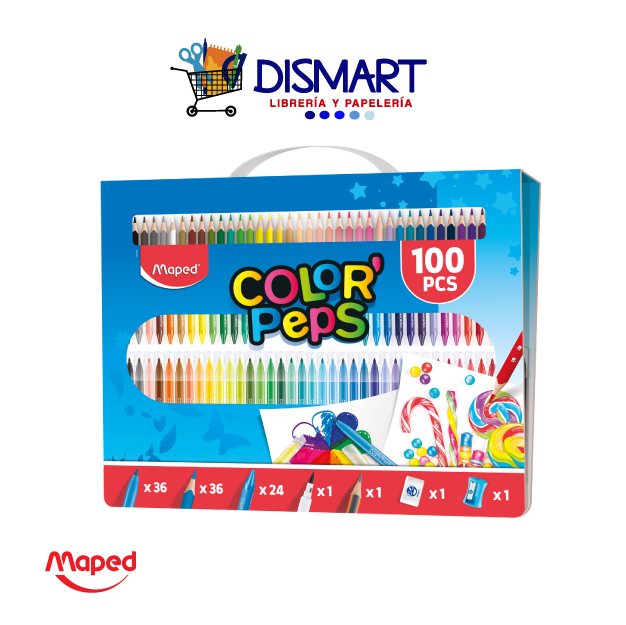 Marcador Estuche 100 pcs Kit PEPS Maped