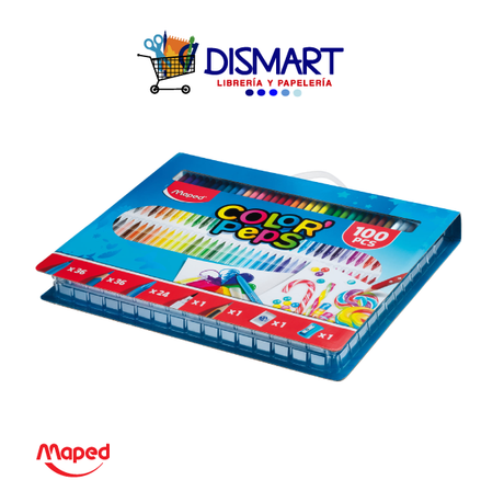 Marcador Estuche 100 pcs Kit PEPS Maped