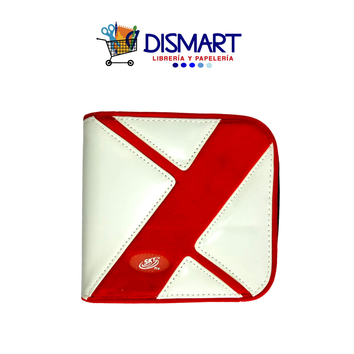 Estuche Para CD/DVD Blanco/Rojo