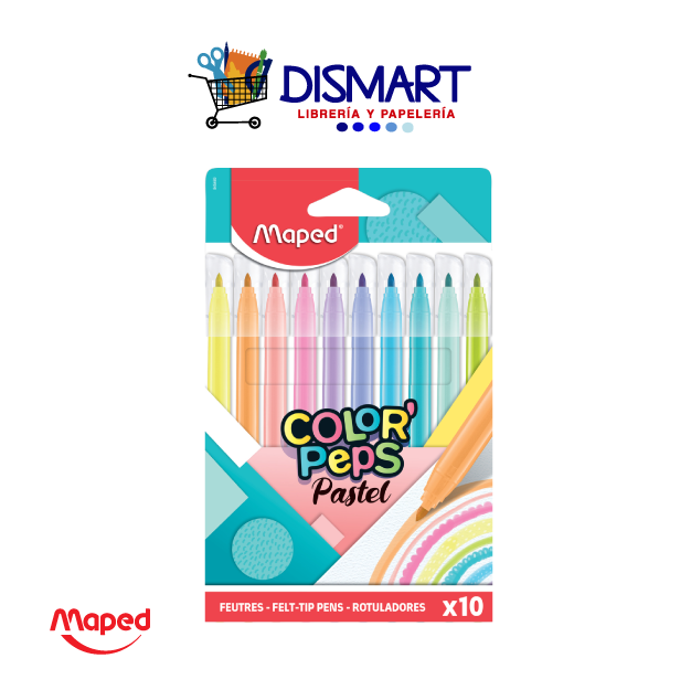 Marcador Estuche 10c Pastel Maped