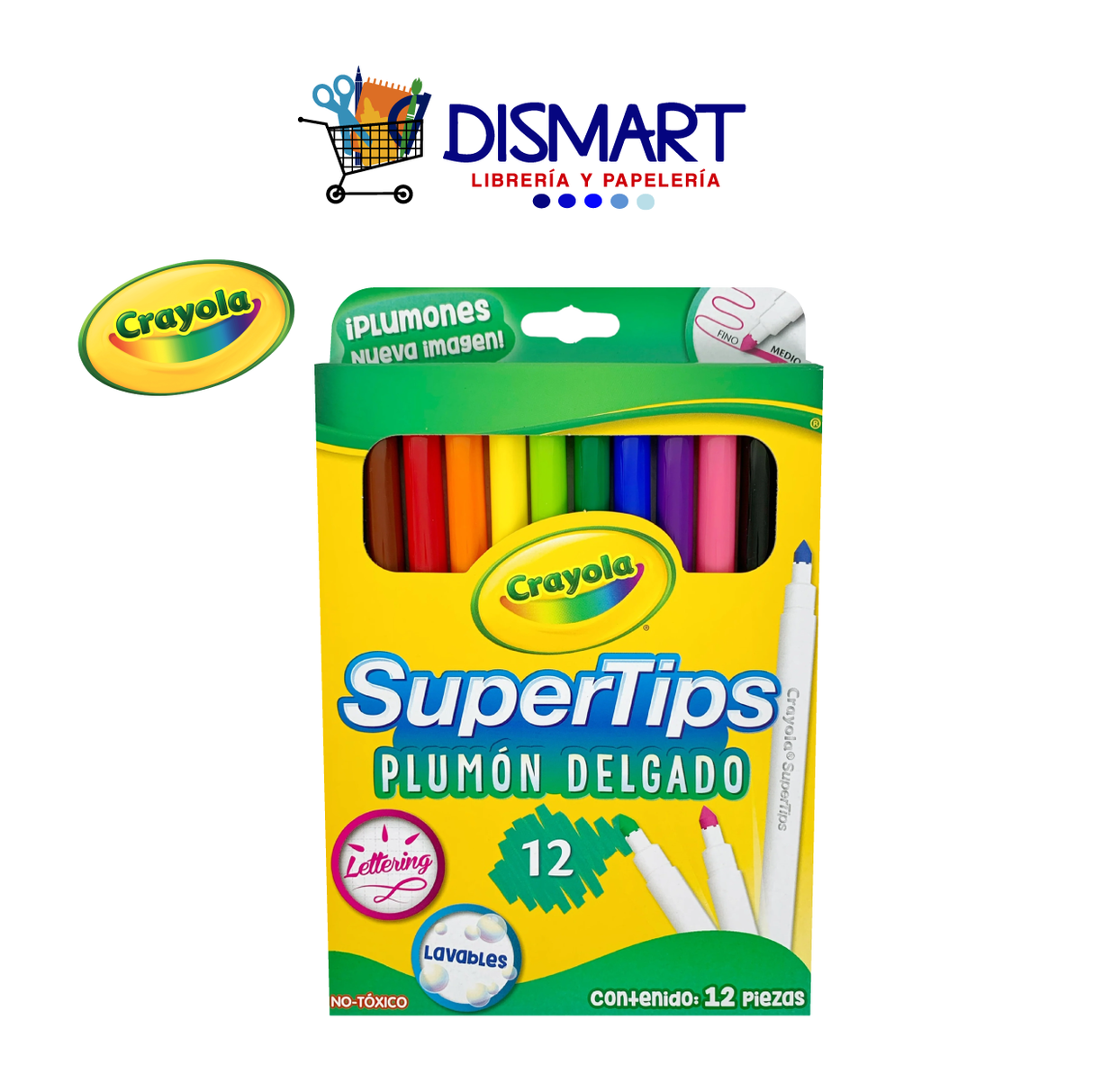 Marcador estuche 12c Lavable Crayola