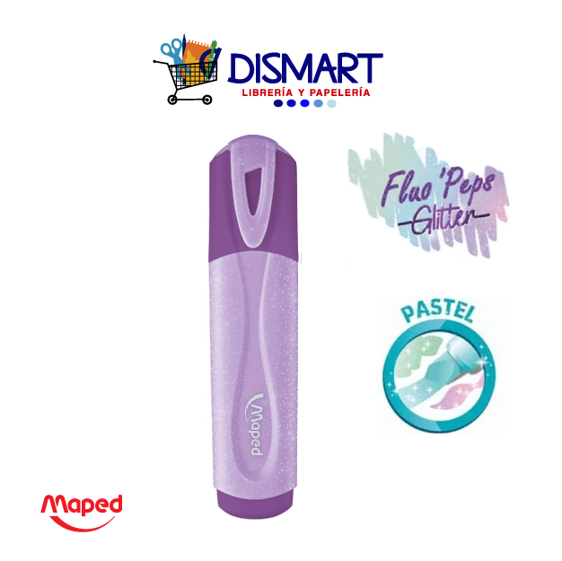 Marcador Resaltador Glitter Lila Maped