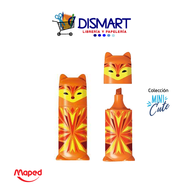 Marcador Resaltador Pocket Mini Cute Maped Anaranjado