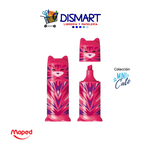 Marcador Resaltador Pocket Mini Cute Maped Rosado