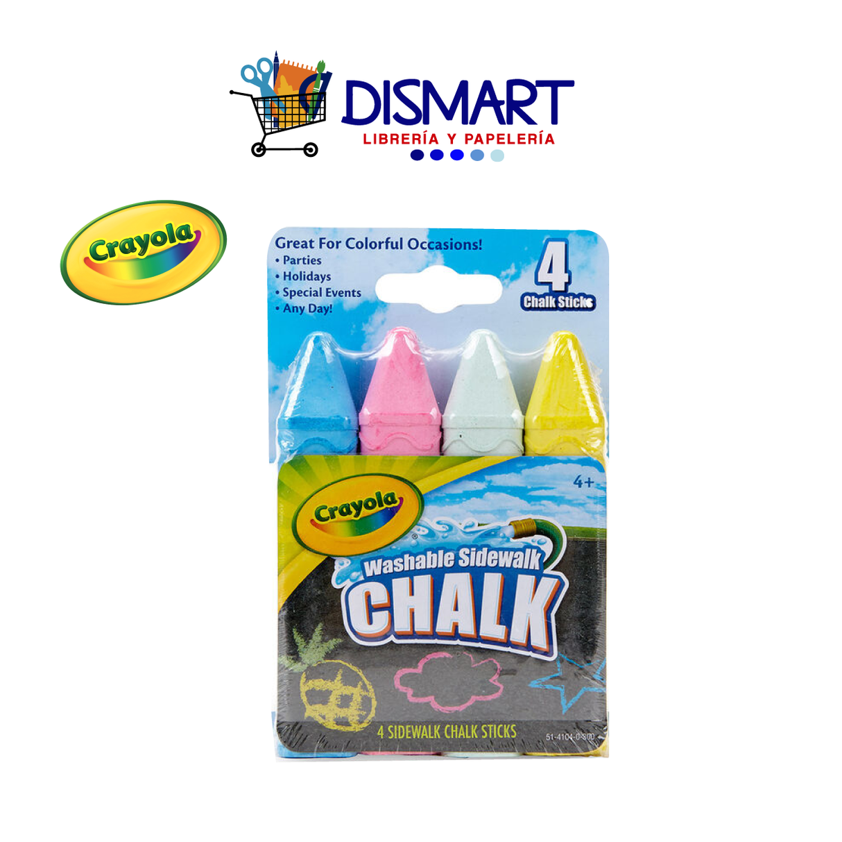 Yeso Comprimido Colores 4c Jumbo Crayola