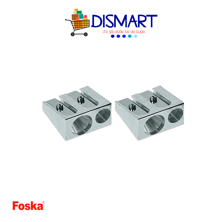 Sacapunta Metal 2 Aguj. 1pcs Foska