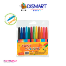 Crayon de Cera Twister. 12 Colores. Marca Keyroad