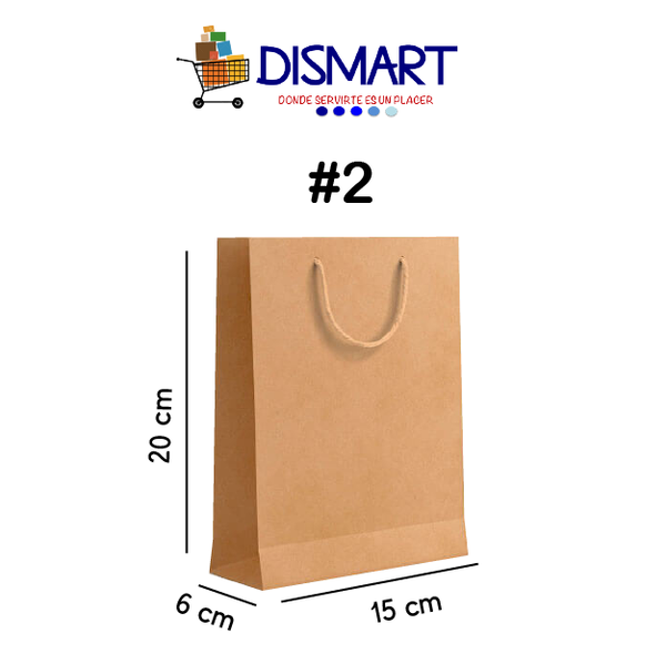 Bolsa Papel Kraft 1/4 Libra ( Alto 13.5cm, Ancho 6cm, Fuelle 3cm) – Dismart  GT