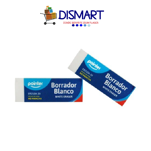 Borrador Blanco Pequeño Pointer ER210A-30