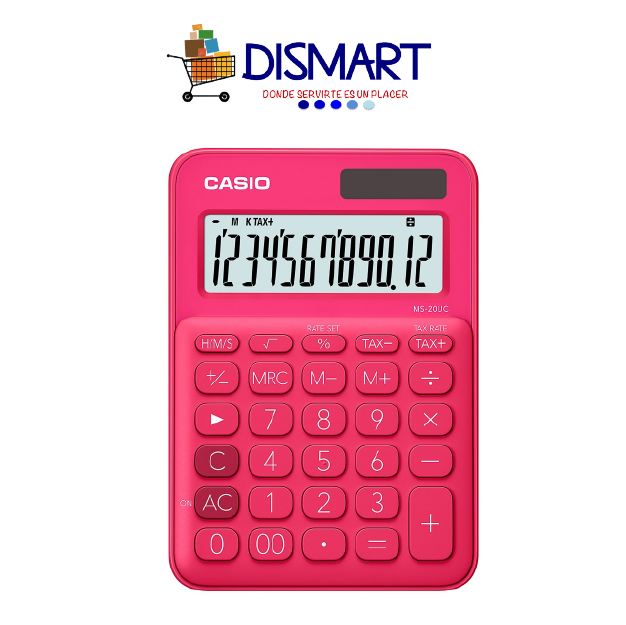 Calculadora de Escritorio Fucsia 12 Dígitos - Casio MS-20UC