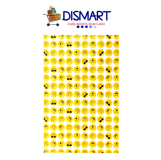 Cartulina Estampada T/Oficio Diseño Corazones Emojis Pequeños