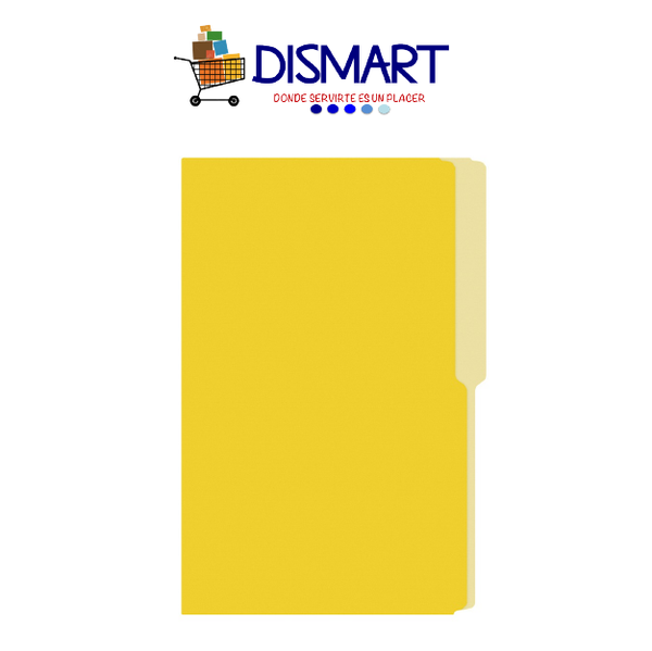 Folder Liso Colores Oficio Amarillo