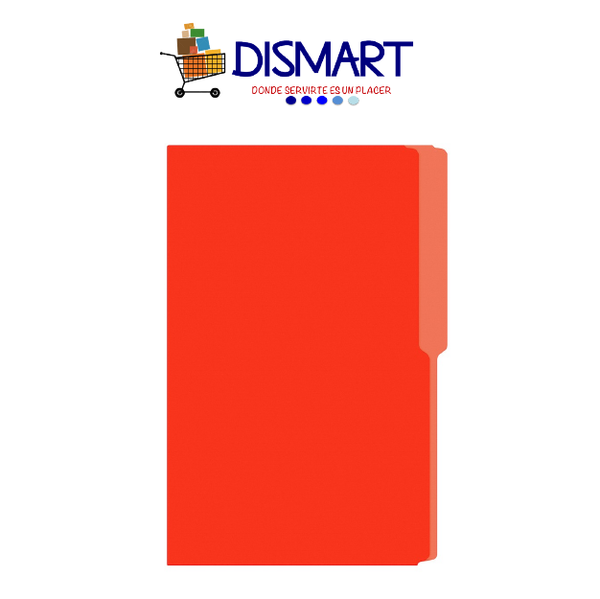 Folder Liso Colores Oficio Naranja