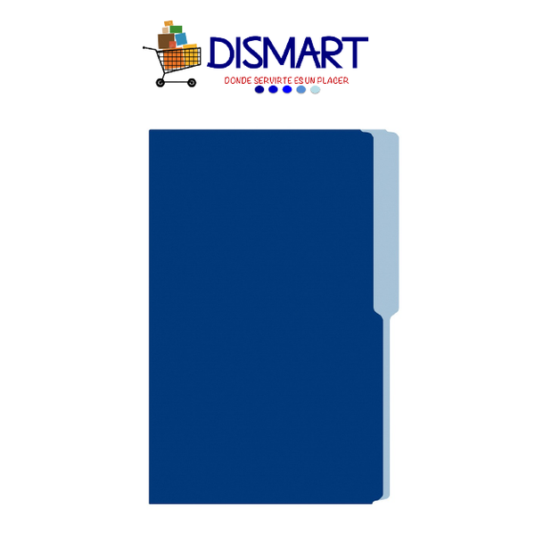 Folder Liso Colores Oficio Azul