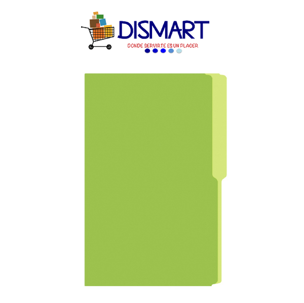 Folder Liso Colores Oficio Verde Limón