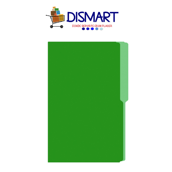 Folder Liso Colores Oficio Verde Oscuro