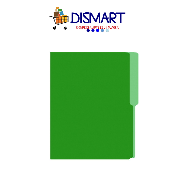 Folder Liso Colores Carta Verde