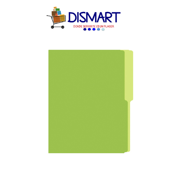 Folder Liso Colores Carta Verde Limón