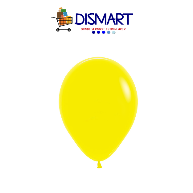 Globo Estándar #9 Liso Amarillo 25pcs. Flexouniversal