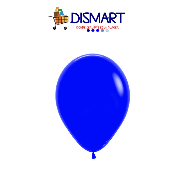 Globo Estándar #9 Liso Azul 25pcs. Flexouniversal