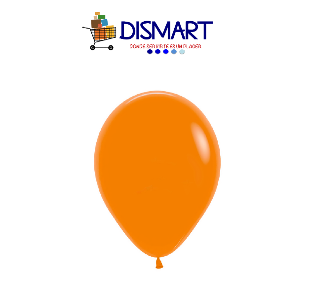 Globo Estándar #9 Liso Naranja 25pcs. Flexouniversal