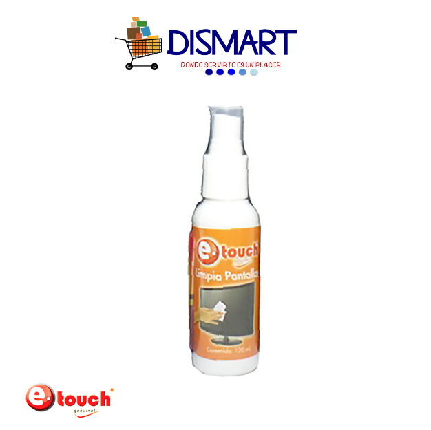 Limpiador de Pantallas TV/Smartphone 120ml. Marca Etouch