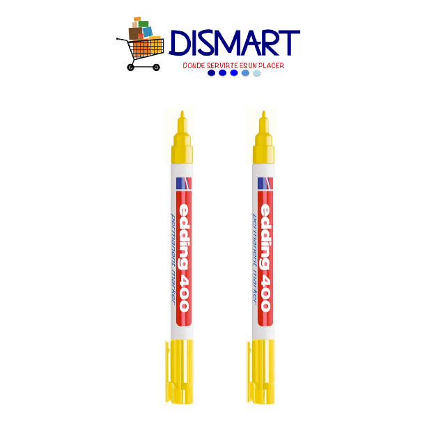 Marcador Permanente Punta Fina Edding 400 Amarillo