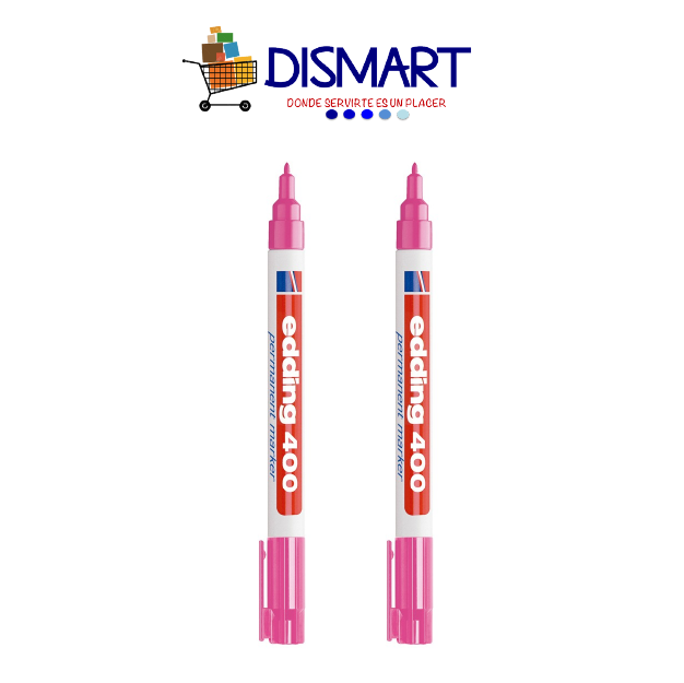 Marcador Permanente Punta Fina Edding 400 Rosado