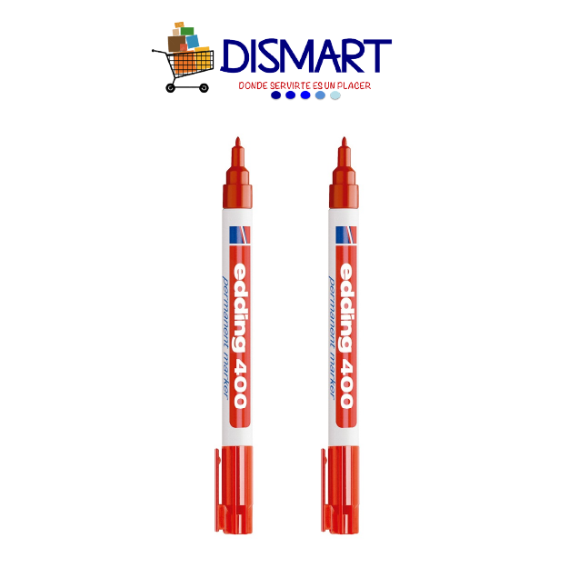 Marcador Permanente Punta Fina Edding 400 Rojo