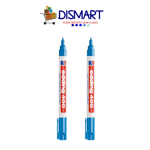 Marcador Permanente Punta Fina Edding 400 Celeste