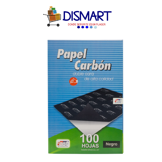 Papel Carbón Negro Oficio. Caja x 100H. Fast