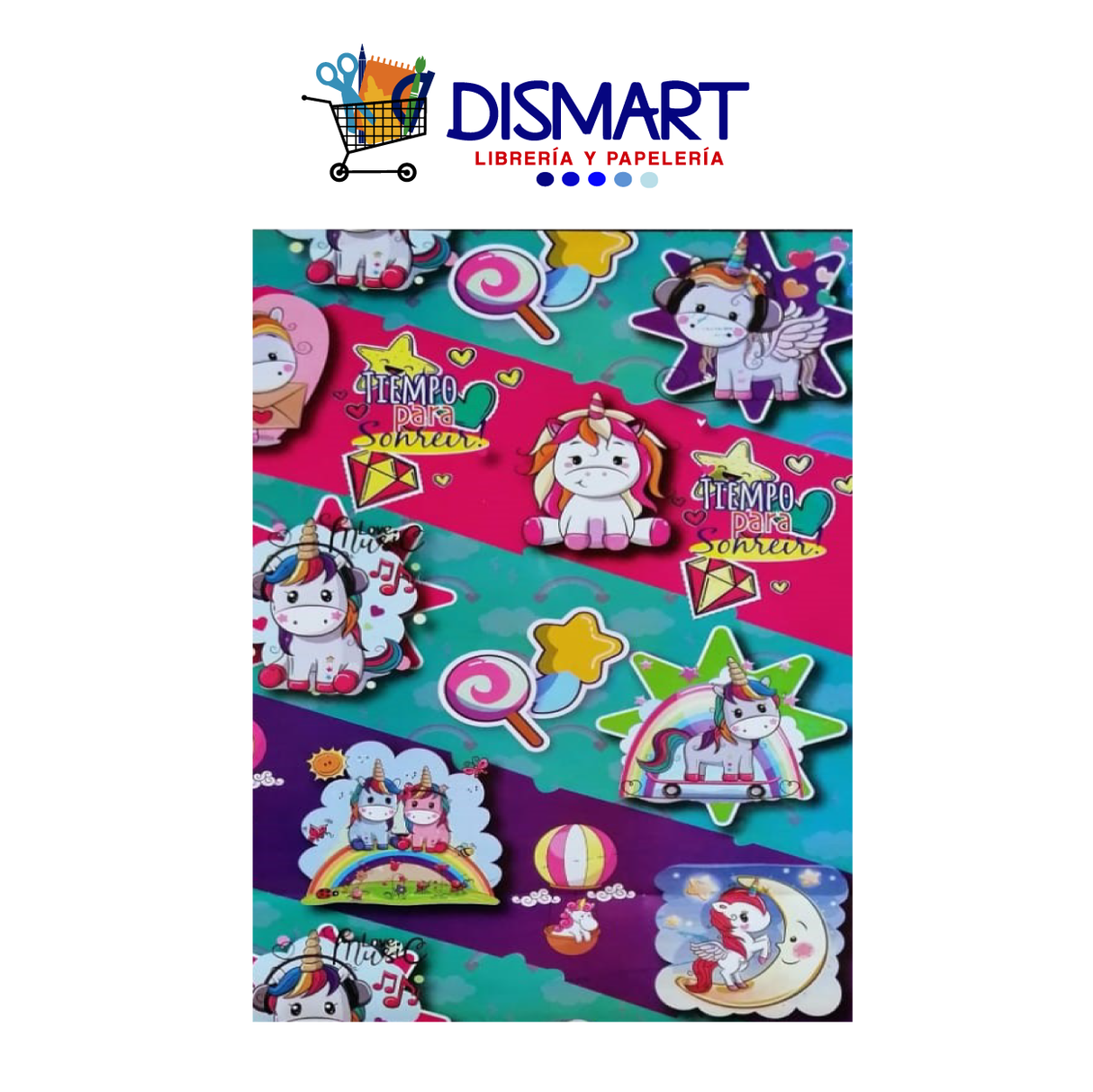 Papel Regalo Niña Unicornios