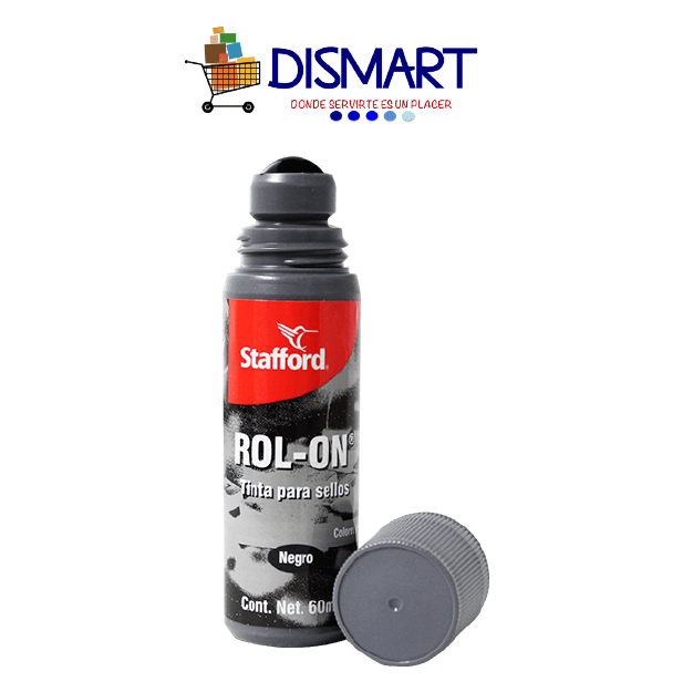 Tinta Almohadilla Roll On 2oz (60ml). Negro. Stafford